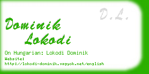dominik lokodi business card